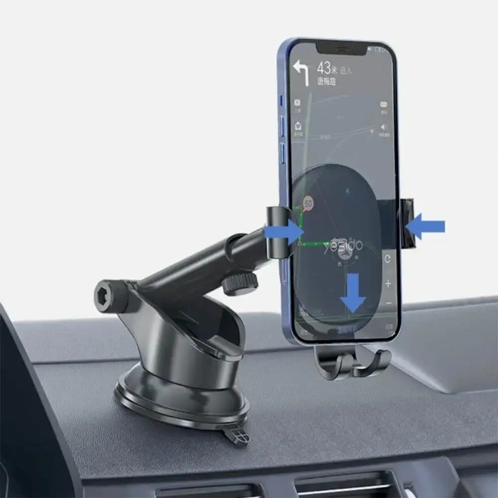 Support smartphone pour voiture - Yesido C120 Noir