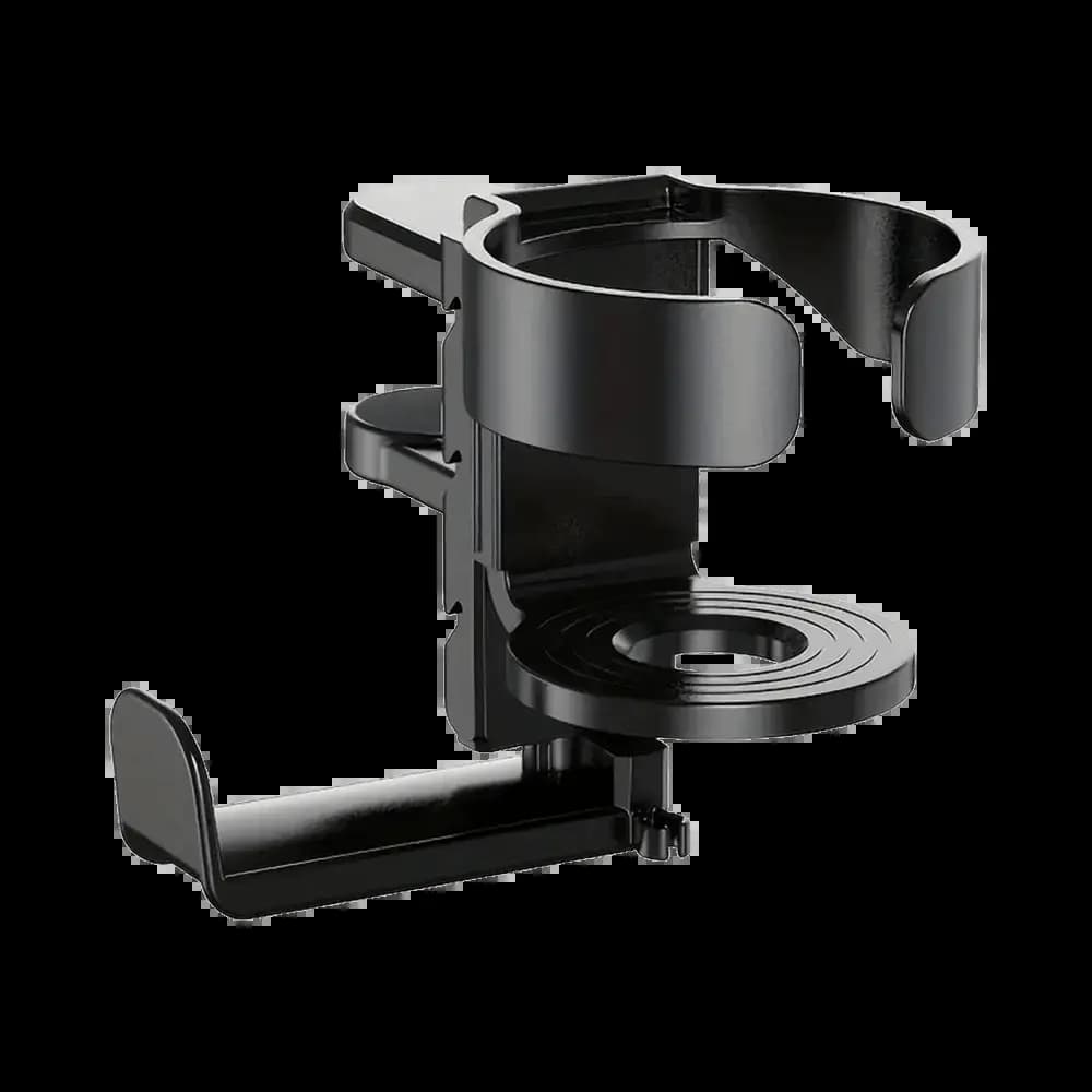Porte-gobelet de bureau avec support casque intégré - Noir - Vue 5