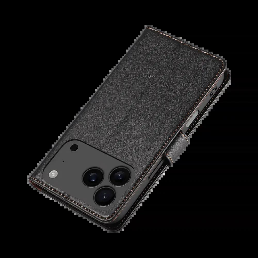 Housse folio anti-RFID iPhone 17 Pro Max – PROTECT IP011 Noir
