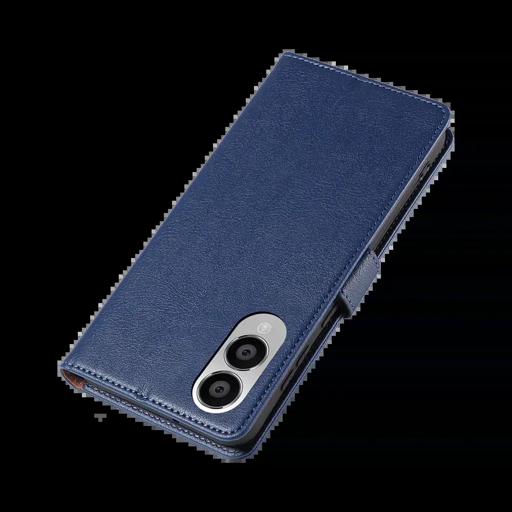 Housse folio anti-RFID Samsung Galaxy S25 Edge – PROTECT IP011 Bleu Marine