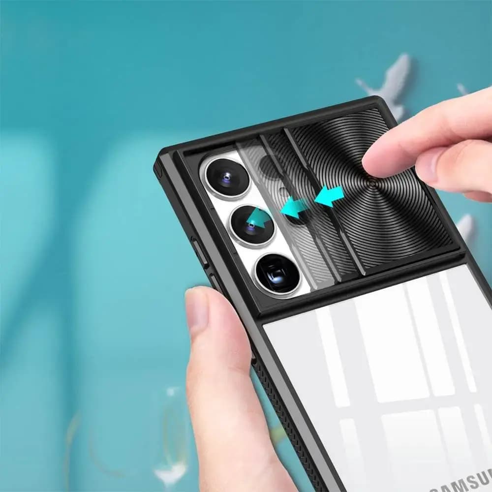 Coque avec cache caméra Samsung Galaxy S25 Ultra - PROTECT IE027 Noir - Vue 3