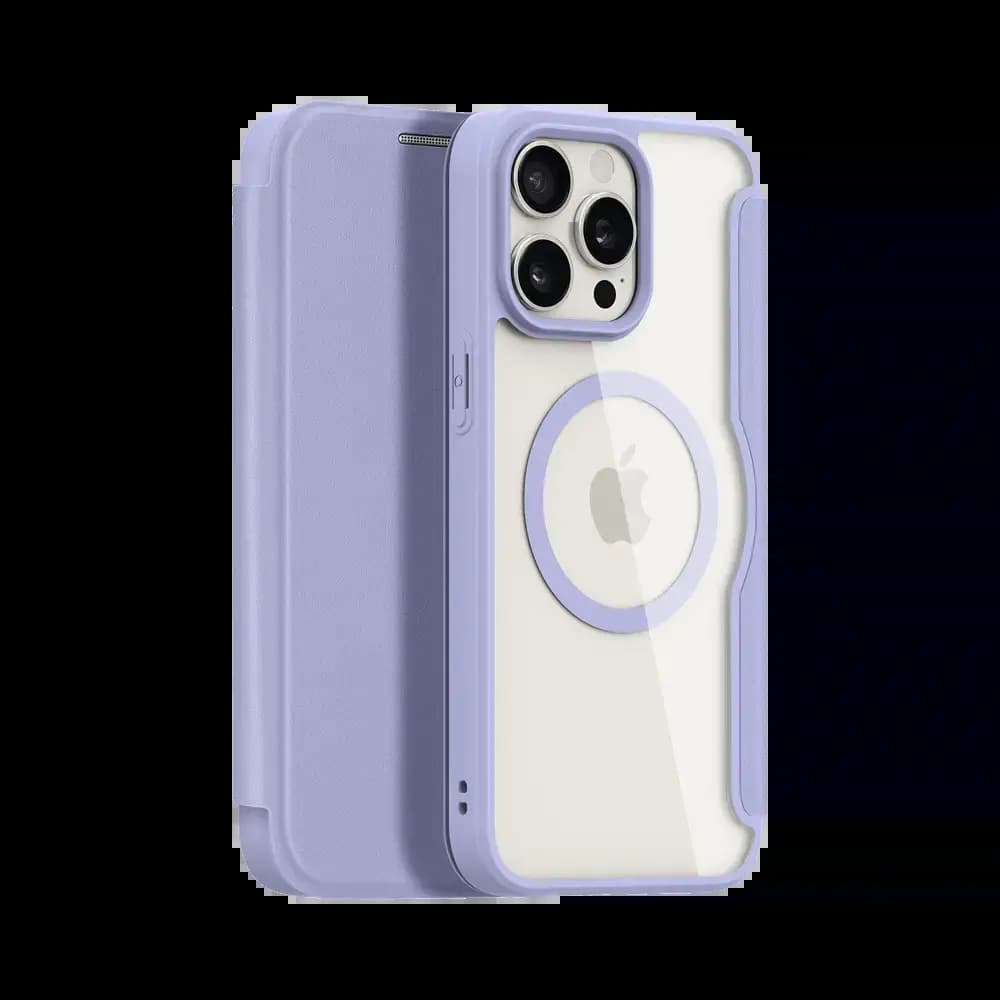 Housse folio MagSafe iPhone 15 Pro – Dux Ducis Skin X Pro Violet - Vue 2