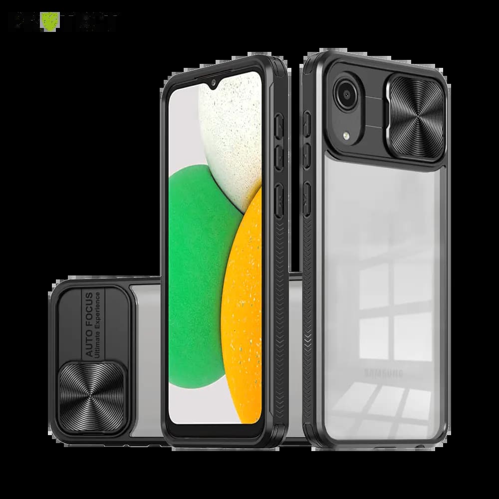 Coque Samsung Galaxy A03 Core avec cache caméra - PROTECT IE027 Noir