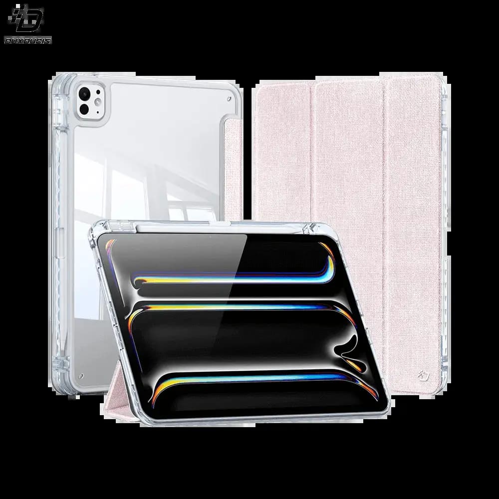 Housse folio iPad Pro 11" M4 avec porte-stylet - Dux Ducis Unid Rose