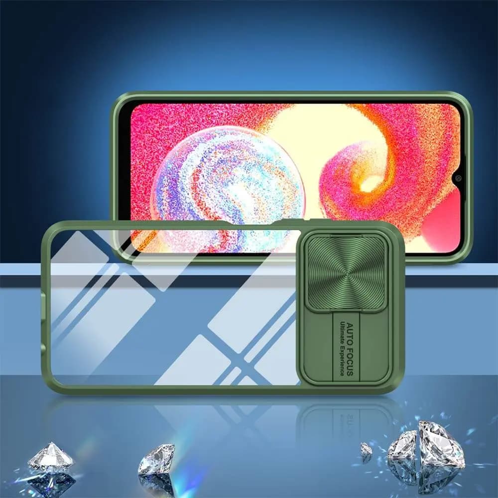 Coque Samsung Galaxy A04e avec cache caméra - PROTECT IE027 Vert Foncé