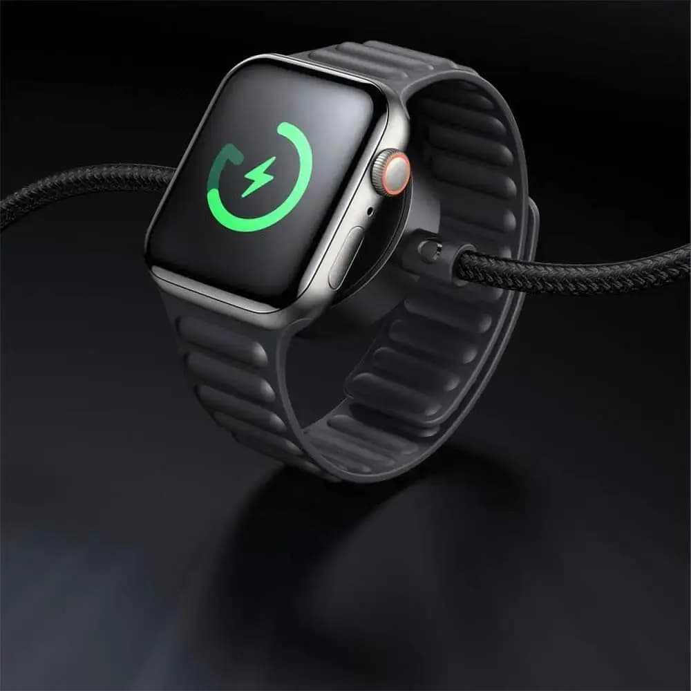 Câble 2-en-1 smartphone et Apple Watch Mcdodo USB-C vers USB-C (60W + 2.5W) - Noir