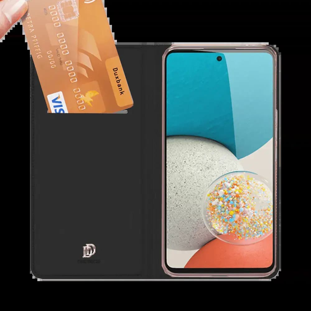 Housse folio Samsung Galaxy A53 porte-carte - Dux Ducis Skin Pro Noir