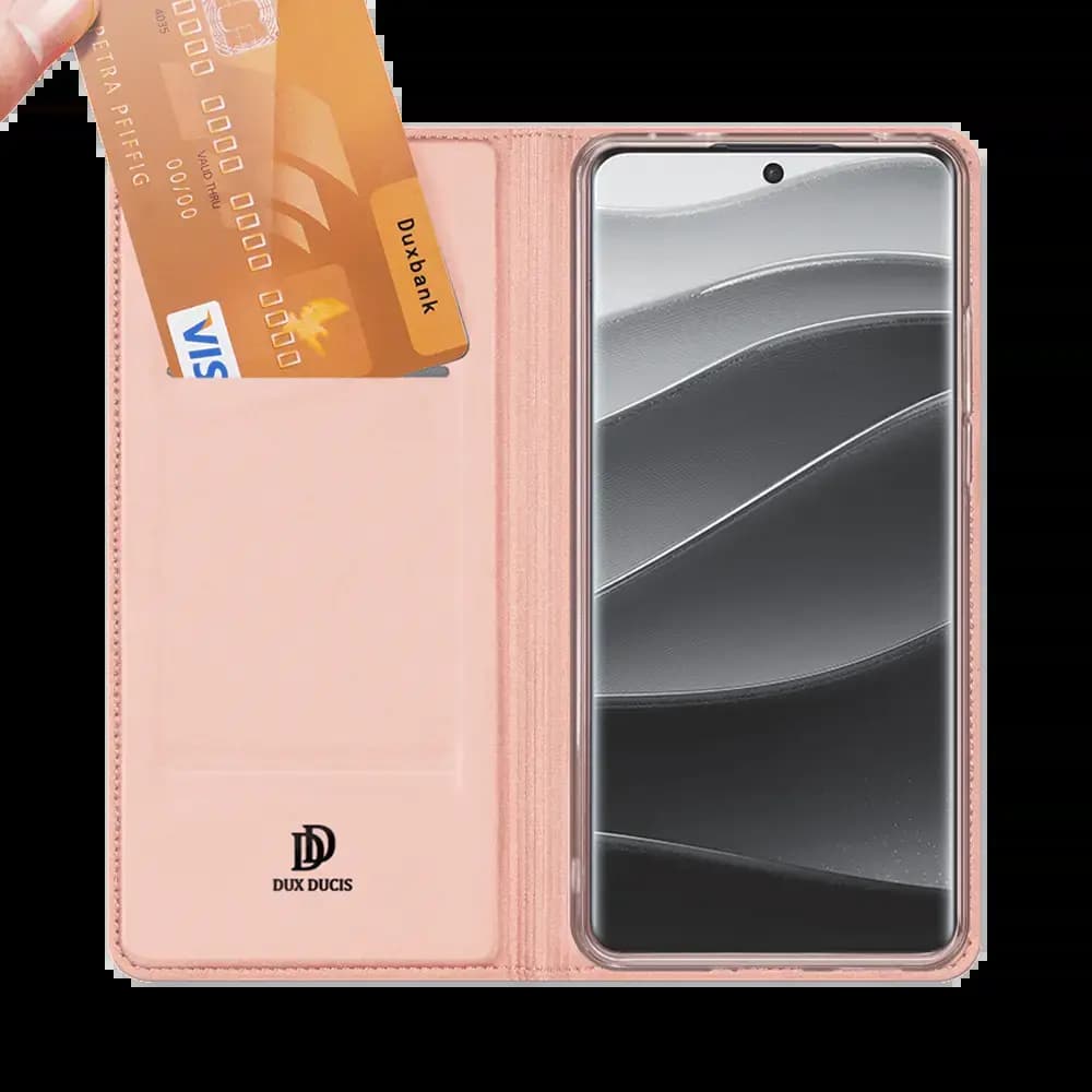 Housse folio Xiaomi Redmi Note 14 Pro+ 5G porte-carte - Dux Ducis Skin Pro Noir