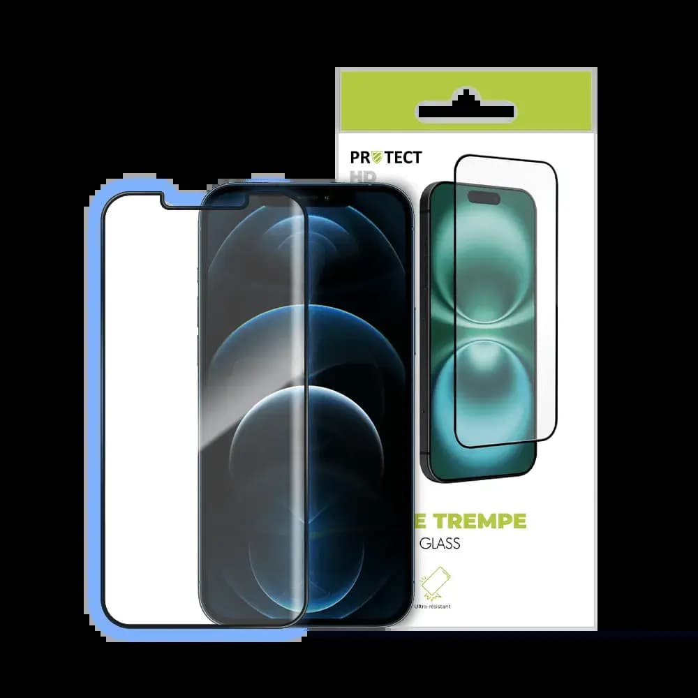 Verre trempé HD iPhone 12 / 12 Pro protection écran 9H - PROTECT Transparent - Vue 3