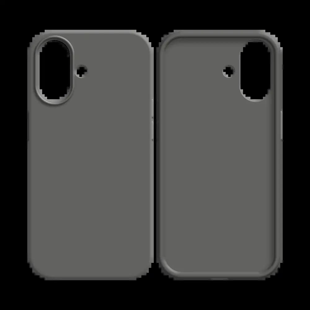 Coque silicone iPhone 16 - Gris Foncé - Vue 2