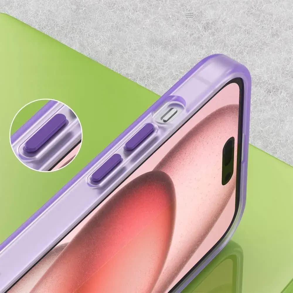 Coque MagSafe bi-matière iPhone 15 - PROTECT MF-006 Violet Foncé