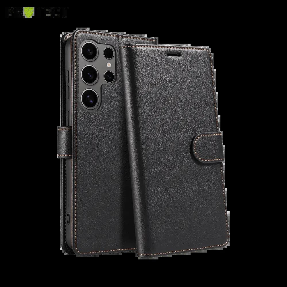 Housse folio anti-RFID Samsung Galaxy S25 Ultra – PROTECT IP011 Noir