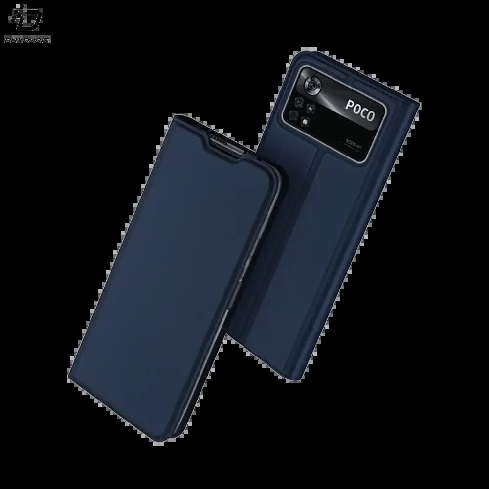 Housse folio Xiaomi Poco X4 Pro 5G porte-carte – Dux Ducis Skin Pro Bleu
