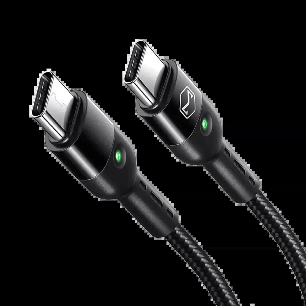 Câble Data USB-C vers USB-C Mcdodo (avec LED) 60W 1.8m Noir