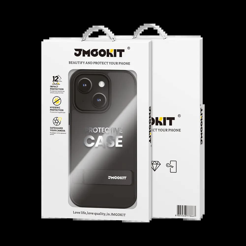 Coque de Protection Metal Bracket JMGOKIT pour Apple iPhone 15 Plus Noir