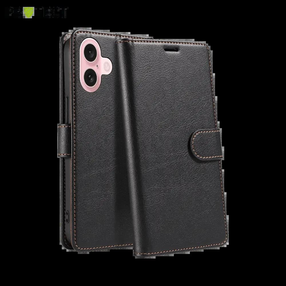 Housse folio anti-RFID iPhone 16 – PROTECT IP011 Noir
