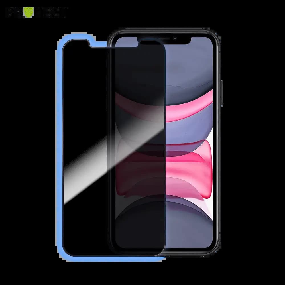 Verre trempé anti-espions iPhone 11/ XR protection écran 9H - PROTECT Transparent