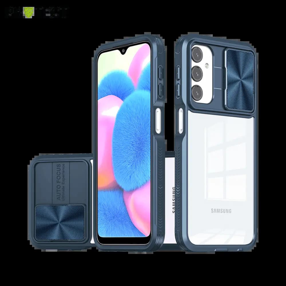 Coque Samsung Galaxy  A24 4G avec cache caméra - PROTECT IE027 Bleu Marine