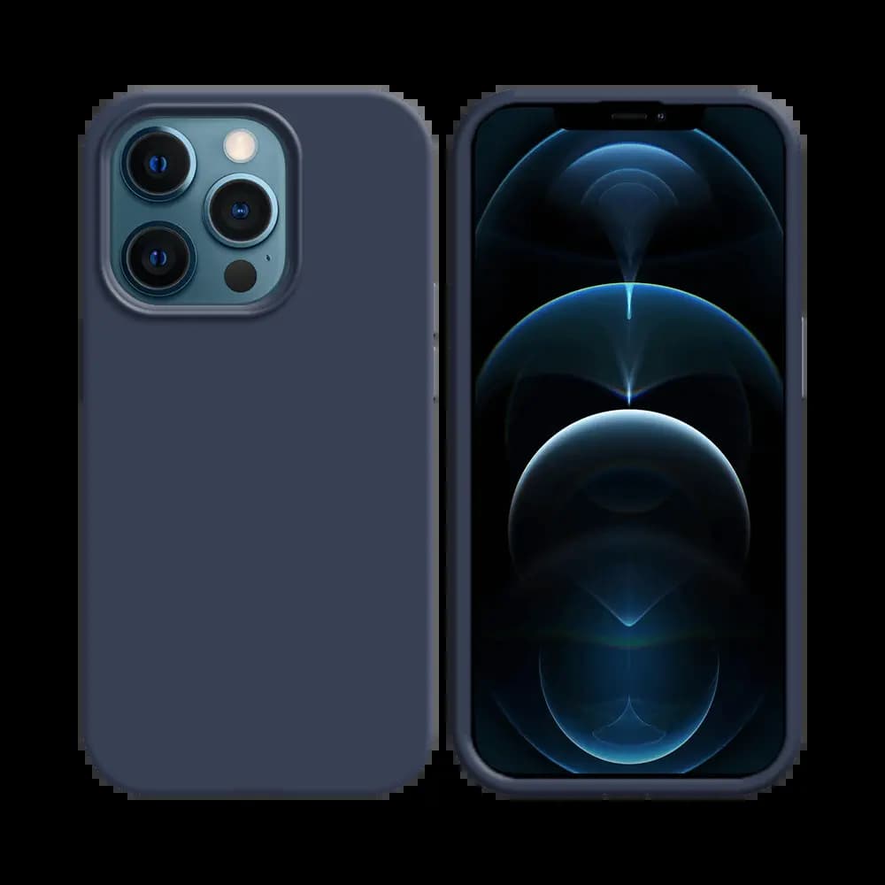 Coque silicone iPhone 12 Pro Max - Bleu