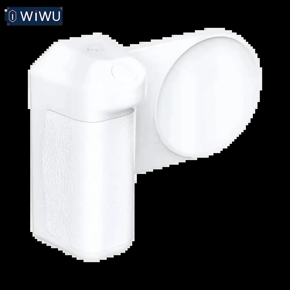 Batterie externe magnétique sans fil 4500mAh avec support et Bluetooth - Wiwu Wi-W016 Blanc