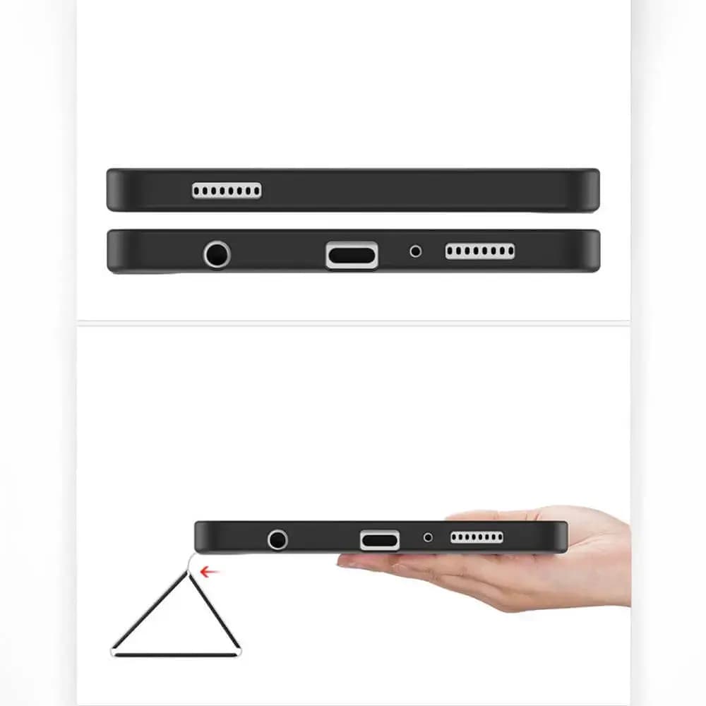 Housse folio Samsung Galaxy Tab A9 avec dos transparent - Dux Ducis Toby Noir