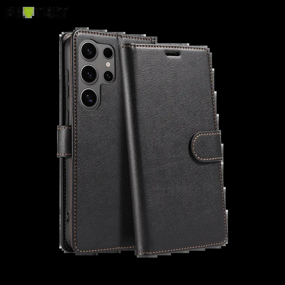 Housse folio anti-RFID Samsung Galaxy S24 Ultra – PROTECT IP011 Noir