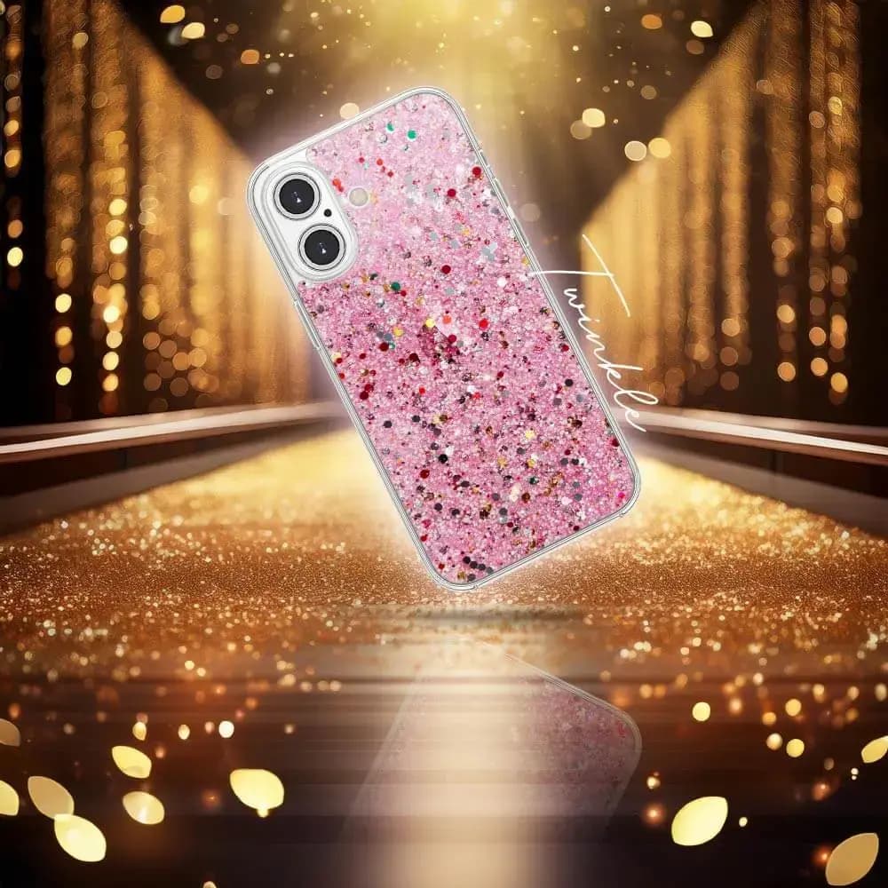 Coque paillettes iPhone 16 Twinkle JMGOKIT - Rose
