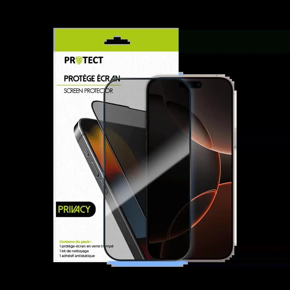 Verre trempé anti-espions iPhone 16 Pro Max protection écran 9H - PROTECT Transparent - Vue 2
