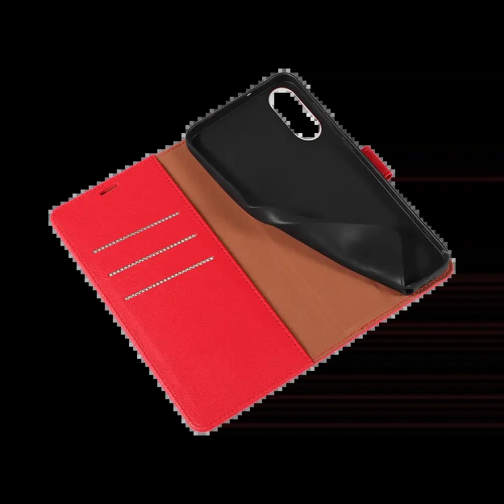 Housse folio anti-RFID Samsung Galaxy S25 Edge – PROTECT IP011 Rouge