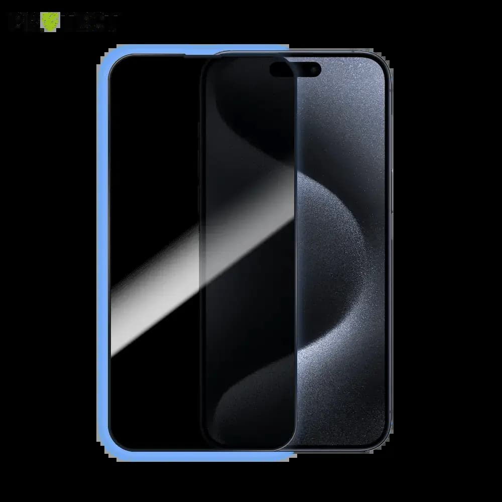 Verre trempé anti-espions iPhone 15 Pro Max protection écran 9H - PROTECT Transparent
