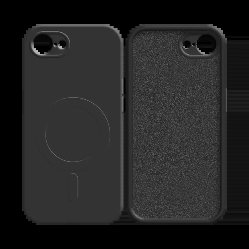 Coque MagSafe iPhone 16e / iPhone 17e antichoc et intérieur flanelle - PROTECT IZ001 Noir