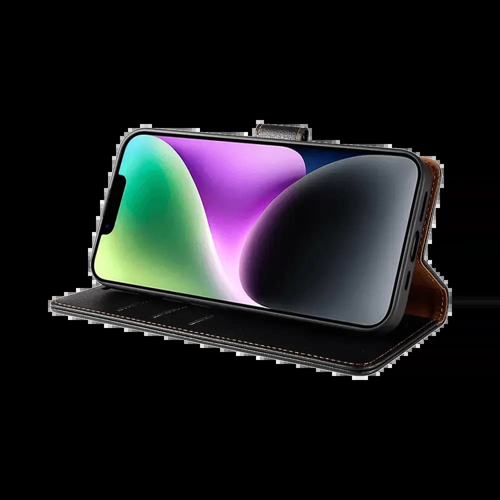Housse folio anti-RFID iPhone 14 - PROTECT IP011 Noir - Vue 3