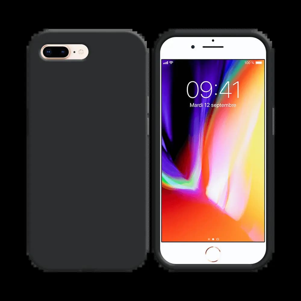 Coque silicone iPhone 7 Plus / 8 Plus - Noir
