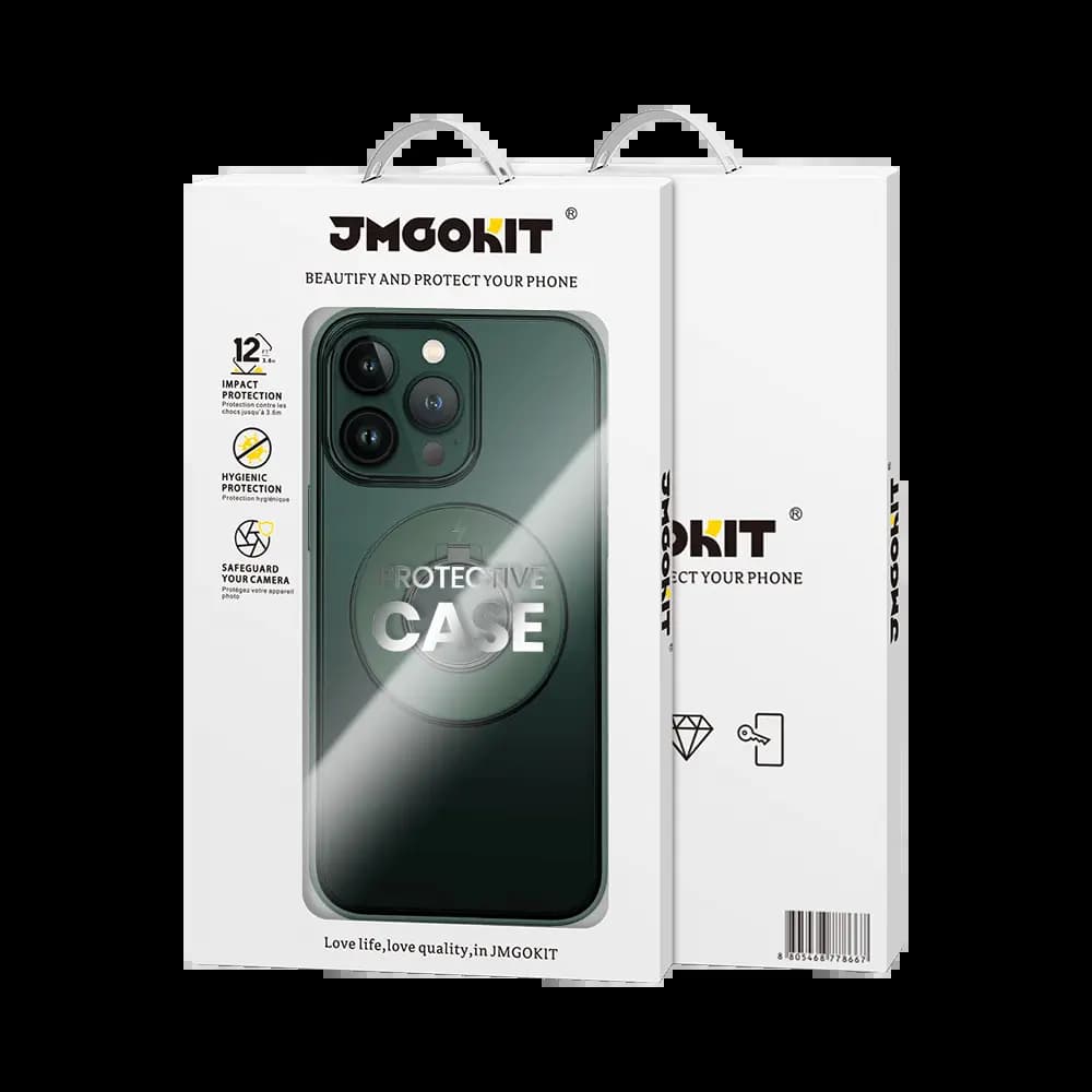 Coque MagSafe iPhone 12 Pro Max avec support anneau - JMGOKIT King Vert Foncé