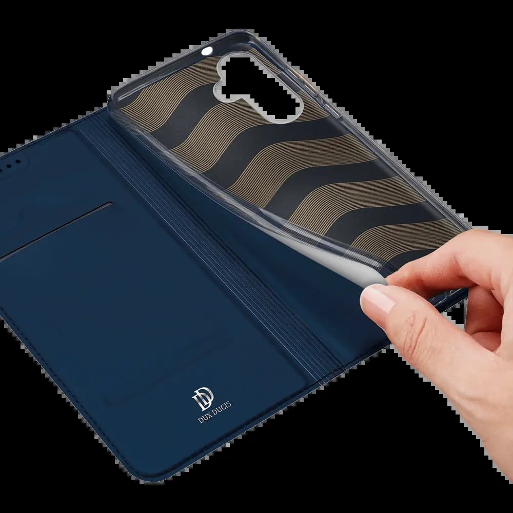 Housse folio Samsung Galaxy S24 5G porte-carte - Dux Ducis Skin Pro Bleu