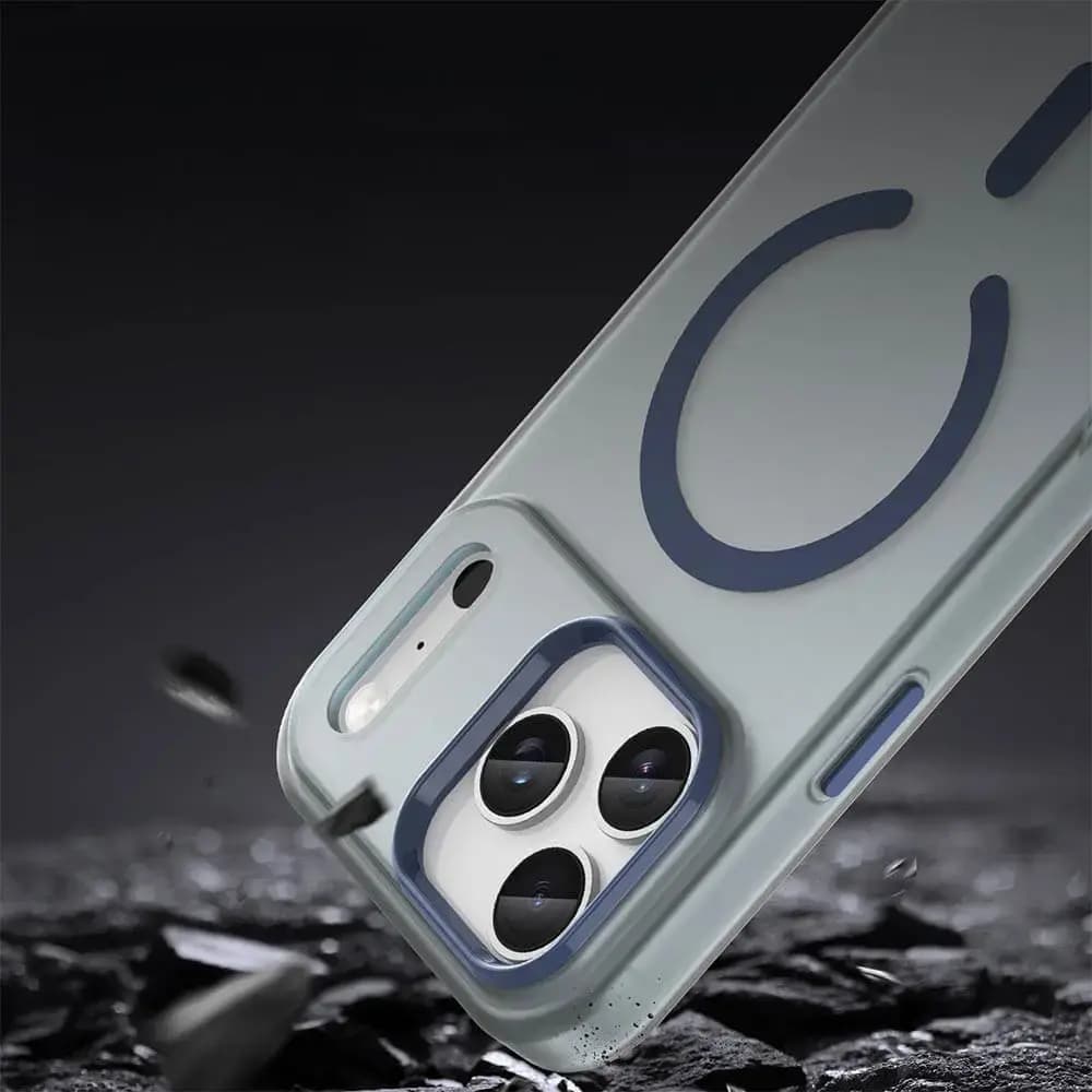 Coque MagSafe bi-matière iPhone 17 Pro Max - PROTECT MF-006 Bleu Marine