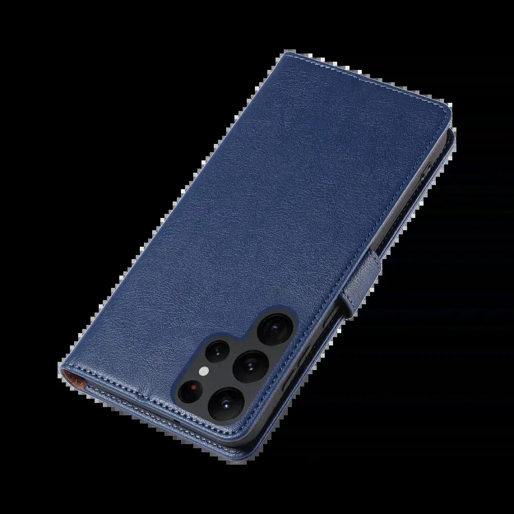Housse folio anti-RFID Samsung Galaxy S23 Ultra 5G – PROTECT IP011 Bleu Marine