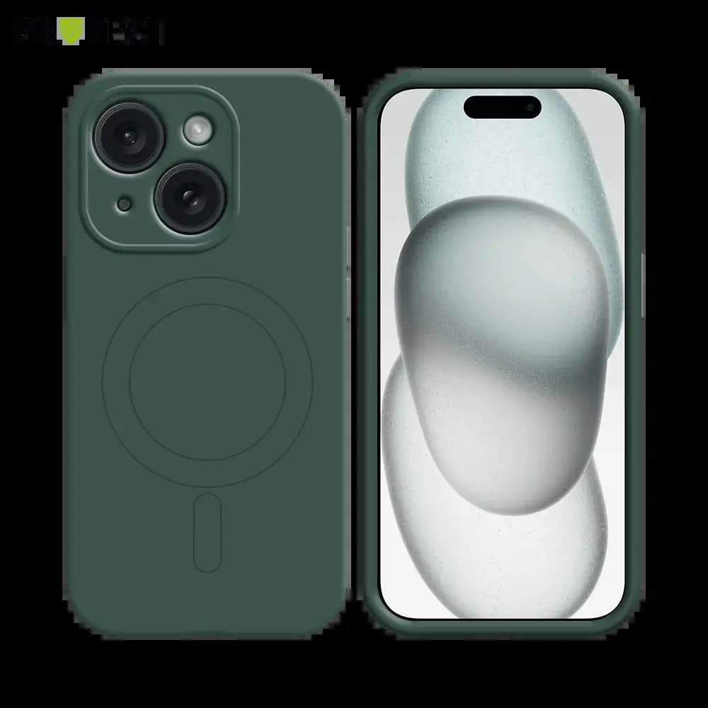 Coque de Protection PROTECT IZ001 pour Apple iPhone 15 Plus MagSafe Vert Foncé