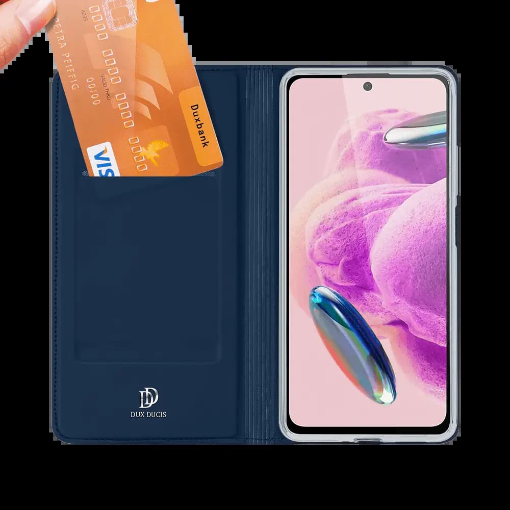 Housse folio Xiaomi Redmi Note 12S porte-carte - Dux Ducis Skin Pro Noir