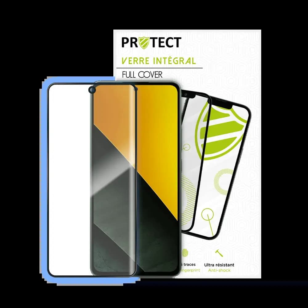 Verre trempé intégral 5D 9H – protection écran Xiaomi Poco M7 Pro 5G – PROTECT Noir