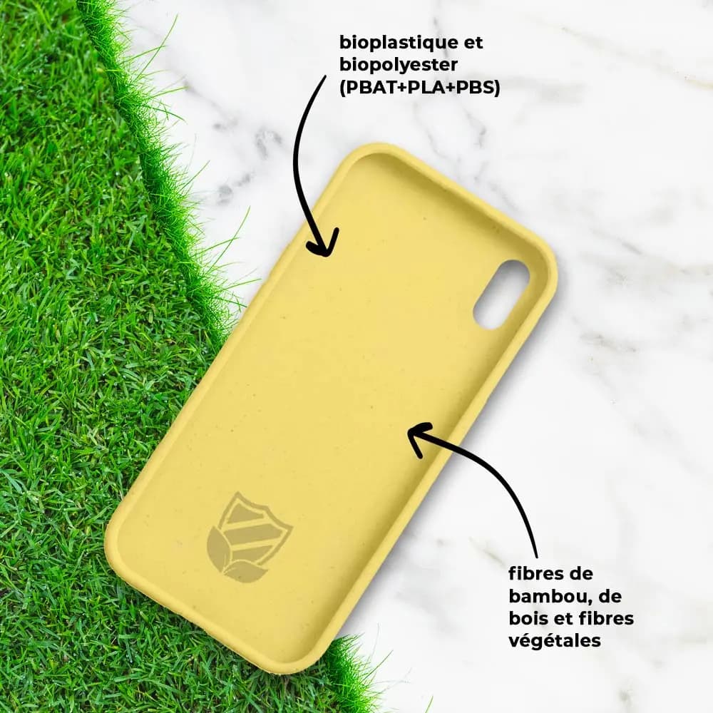 Coque bio iPhone XS Max - PROTECT Jaune