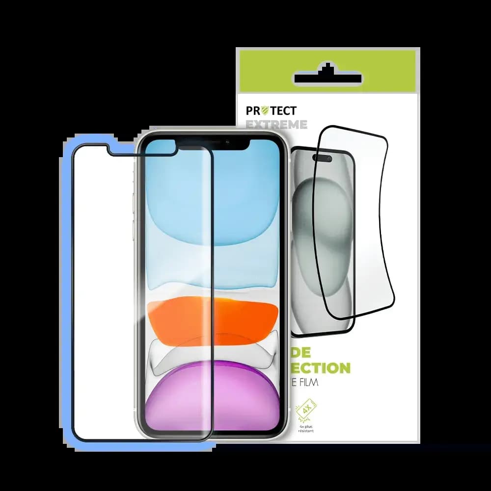 Film de protection extrême 7H iPhone 11 / XR - PROTECT Transparent - Vue 3
