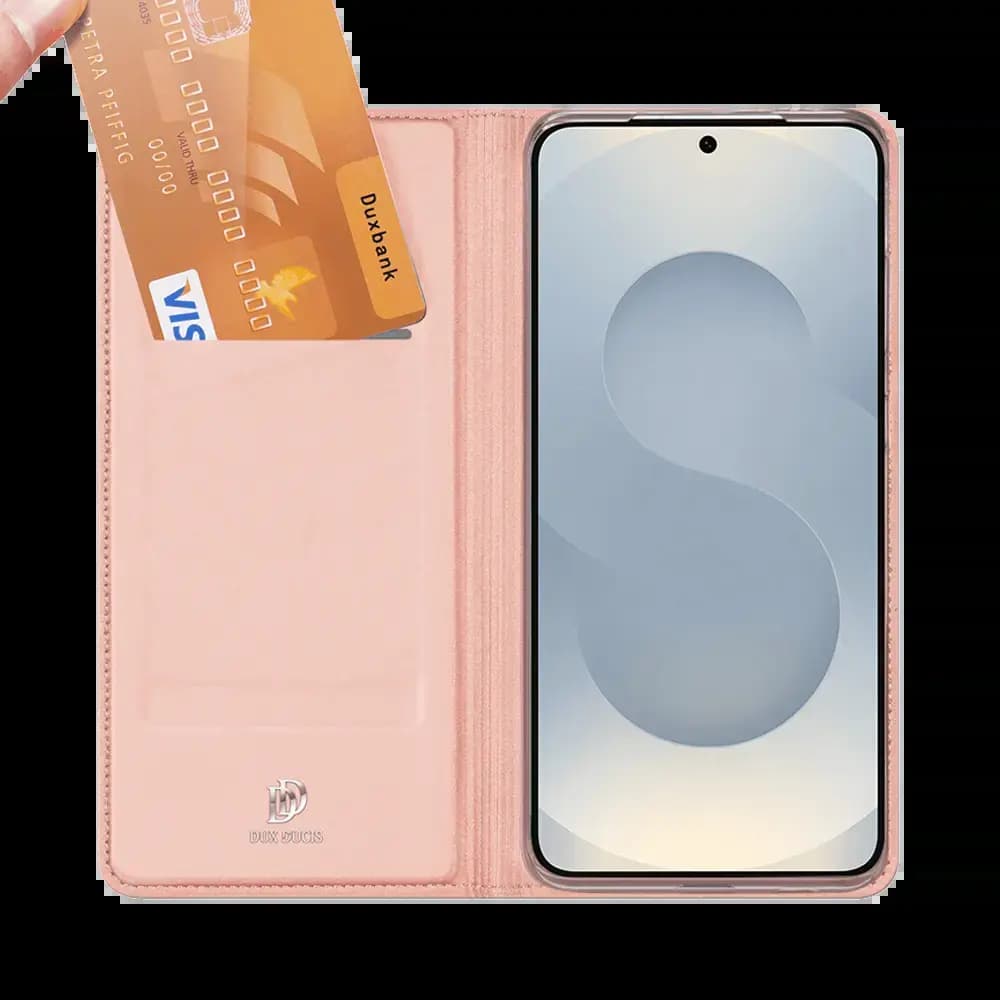 Housse folio Samsung Galaxy S25+ porte-carte - Dux Ducis Skin Pro Bleu