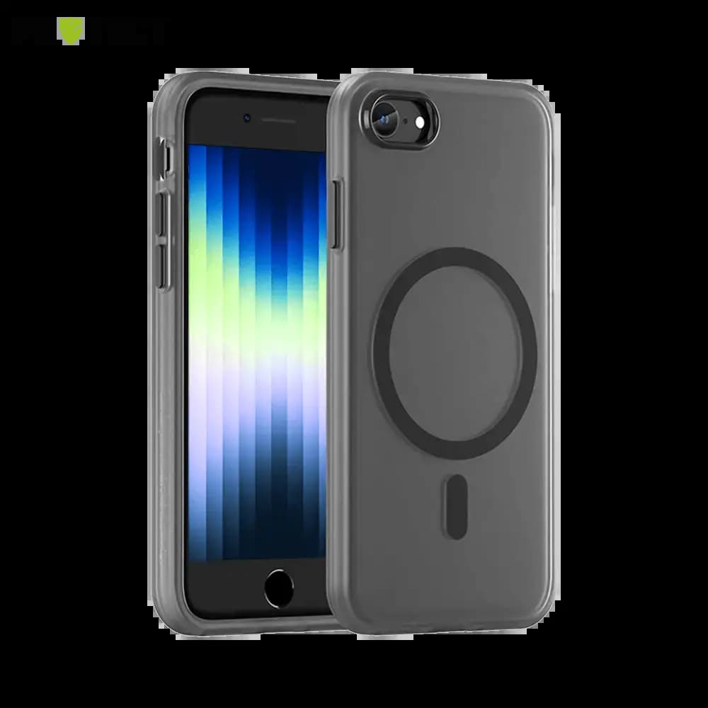 Coque MagSafe bi-matière iPhone 7 / 8 / SE (2nd & 3e Gen) - PROTECT MF-006 Noir