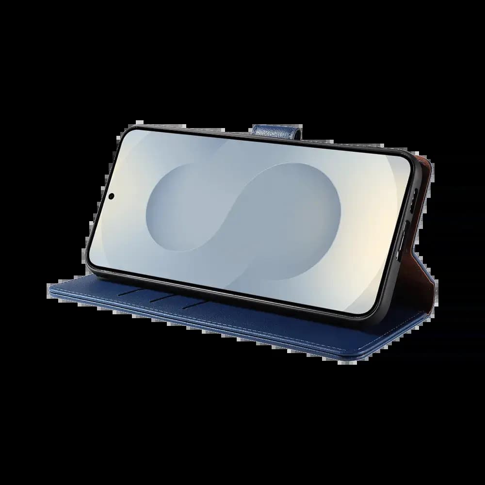Housse folio anti-RFID Samsung Galaxy S25 – PROTECT IP011 Bleu Marine - Vue 5