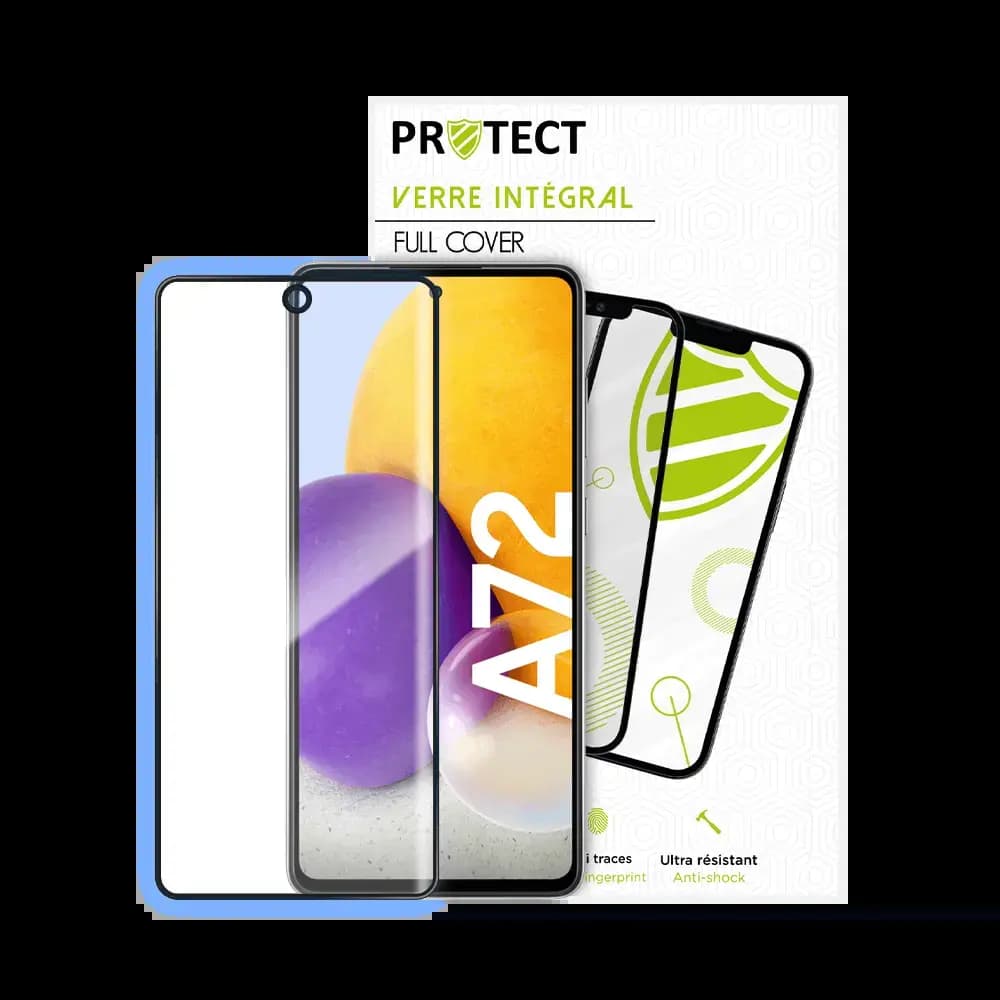 Verre trempé intégral Samsung Galaxy A72 protection écran 9H - PROTECT Noir