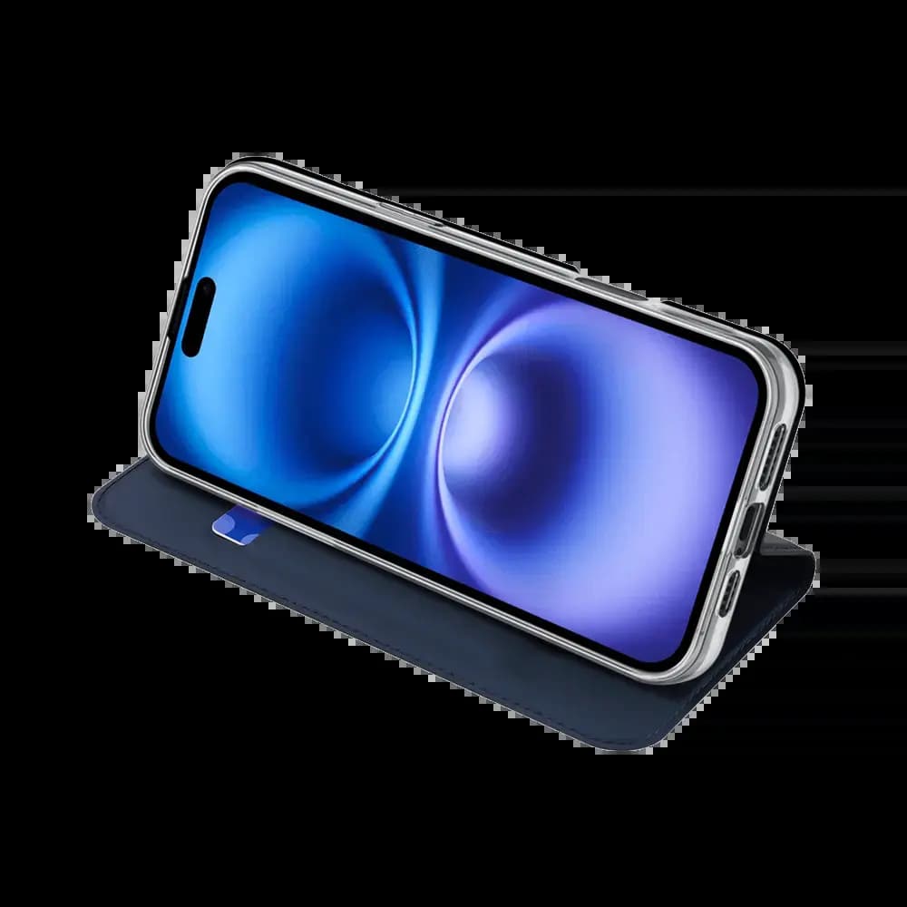 Housse folio iPhone 16 Plus porte-carte - Dux Ducis Skin Pro Noir