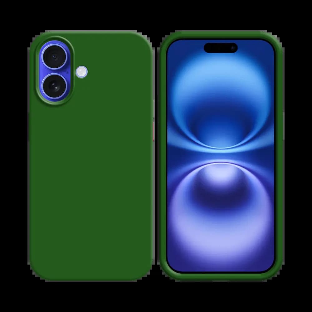 Coque silicone iPhone 16 Plus - Vert Foncé
