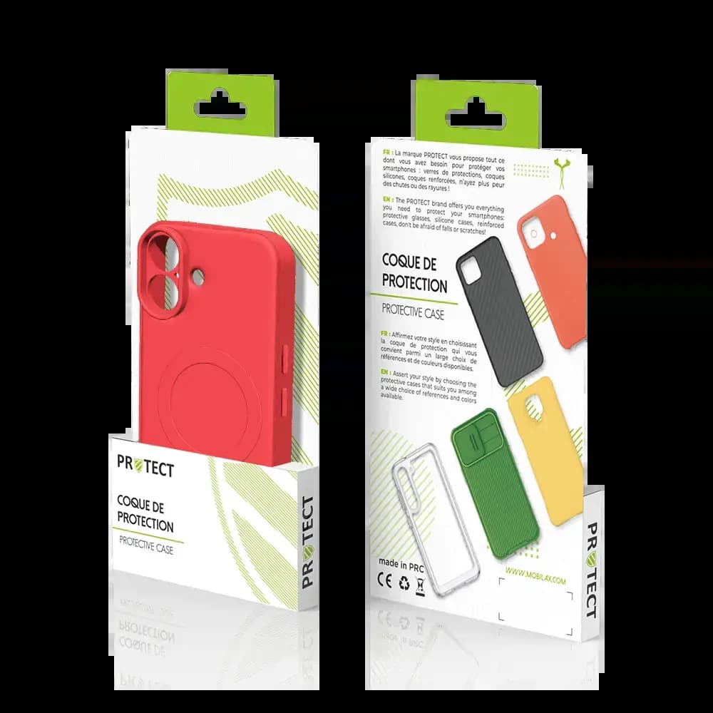 Coque de Protection PROTECT IZ001 pour Apple iPhone 16 Plus MagSafe Rouge - Vue 3
