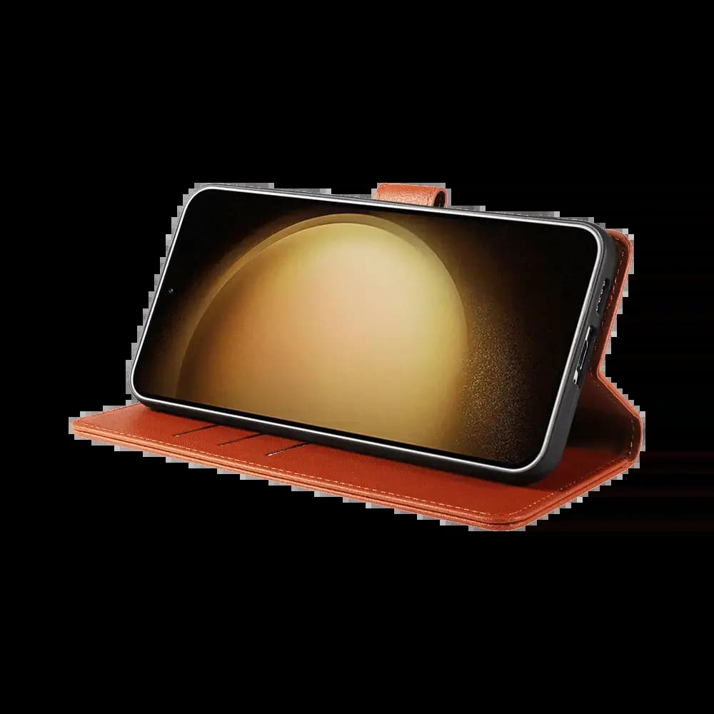 Housse folio anti-RFID Samsung Galaxy S22 – PROTECT IP011 Marron 